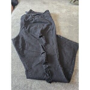 Torrid Womens Distressed Ripped Bombshell Skinny Black Jeans Plus Size 24 R